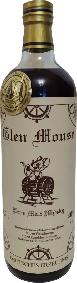 Blaue Maus 1986 Glen Mouse Pure Malt 40% 700ml