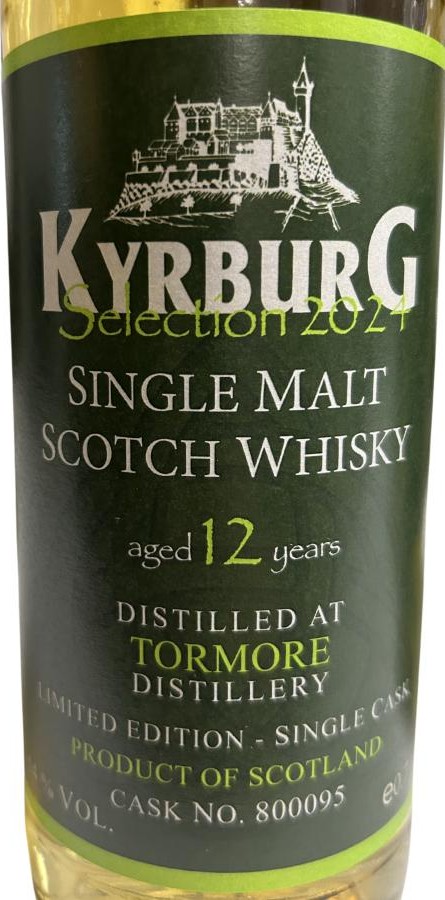 Tormore 12yo UD Kyrburg Selection 2024 54% 700ml