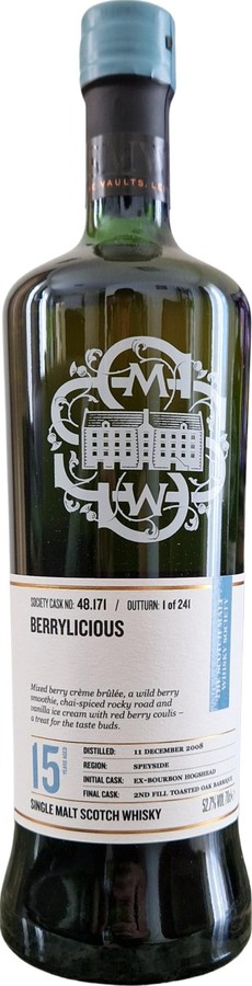 Balmenach 2008 SMWS 48.171 Berrylicious 52.7% 700ml