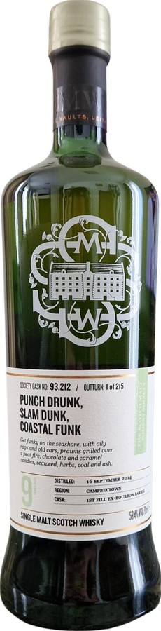 Glen Scotia 2014 SMWS 93.212 Punch-drunk slam-dunk coastal funk 59.4% 700ml