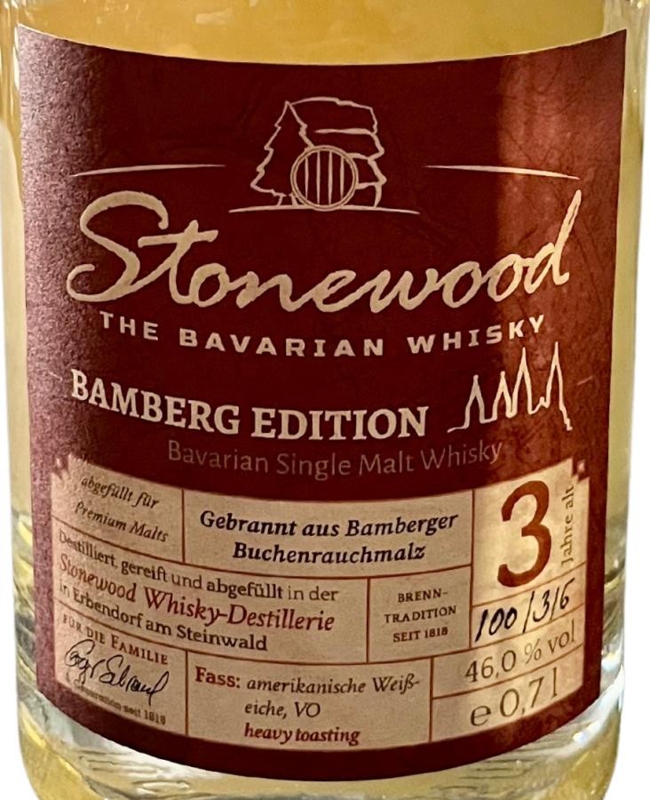 Stonewood 3yo Bamberg Edition Premium Malts 46% 700ml