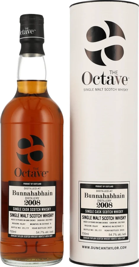 Bunnahabhain 2008 DT The Octave 3 Months Sherry Octave Finish Kirsch Import 54.7% 700ml