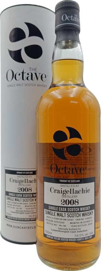 Craigellachie 2008 DT The Octave The Luxembourgish Cask Selection 54.6% 700ml