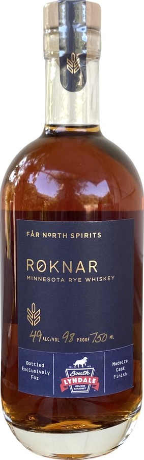 Roknar Minnesota Rye Whisky South Lyndale Liquor 49% 750ml