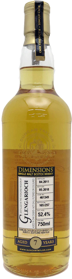 Glen Garioch 2011 DT Dimensions 52.4% 750ml