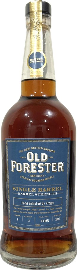 Old Forester Single Barrel Barrel Strength Edition 2022 Kroger 64.1% 750ml