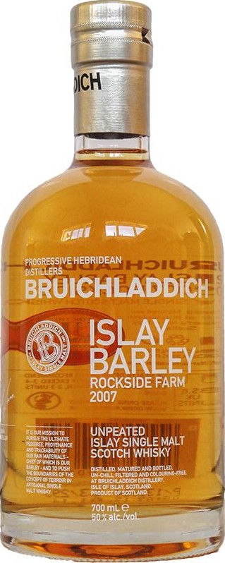 Bruichladdich 2007 Islay Barley Rockside Farm 50% 700ml