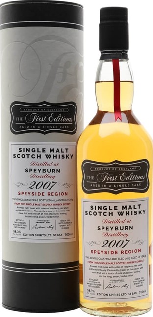 Speyburn 2007 ED The 1st Editions 58.3% 700ml