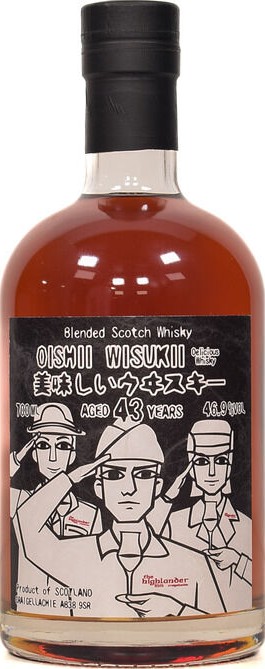 Oishii Wisukii 1980 HI Blended Scotch Whisky Highlander Inn Craigellachie 46.9% 700ml