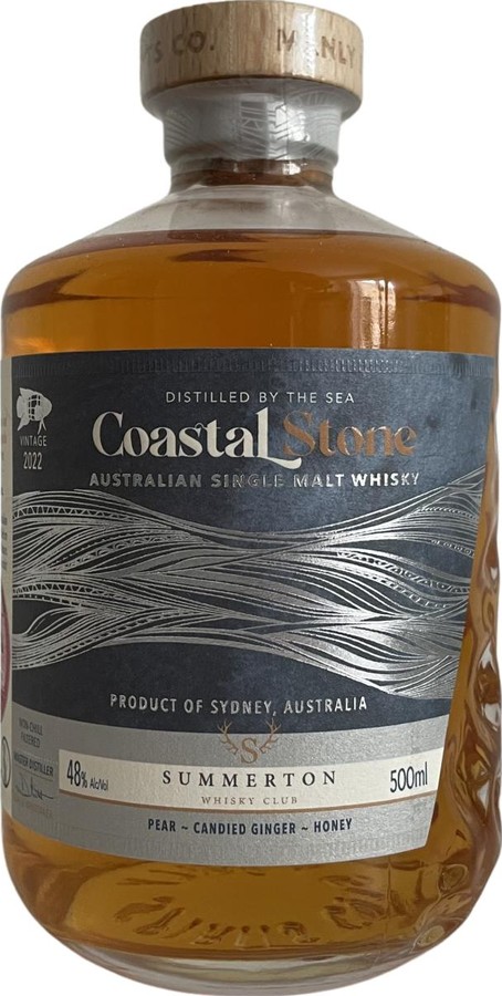 Manly Spirits 2022 Coastal Stone Summerton Whisky Club 48% 500ml