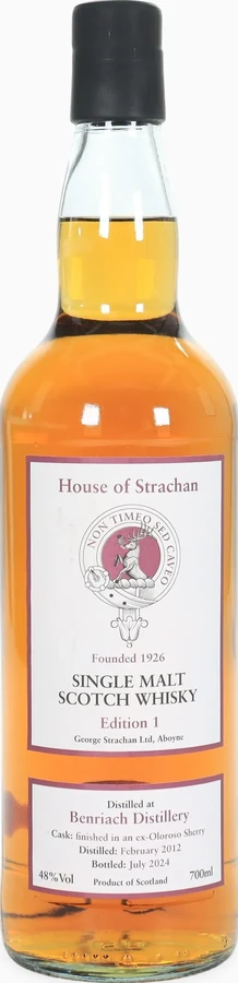 BenRiach 2012 GSL House Of Strachan Edition 1 48% 700ml