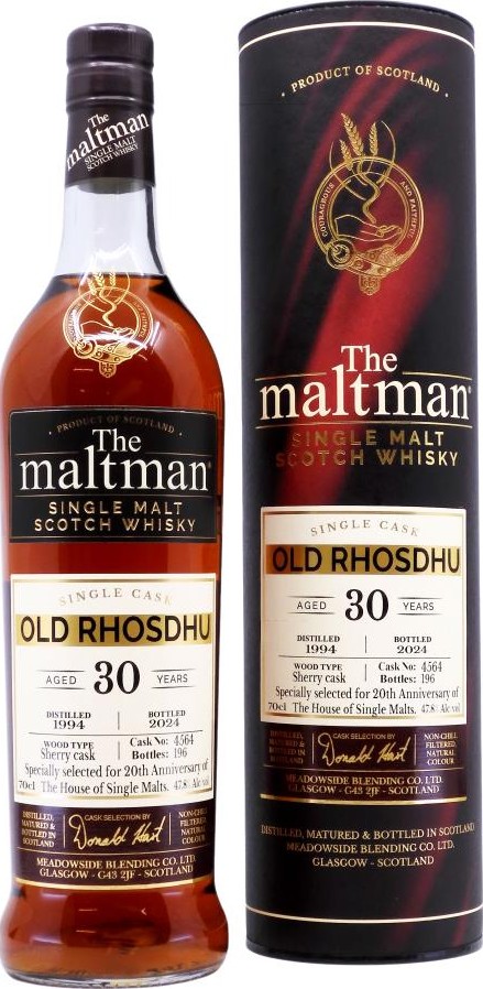 Old Rhosdhu 1994 MBl The Maltman 20th Anniversary The House of Single Malts 47.8% 700ml