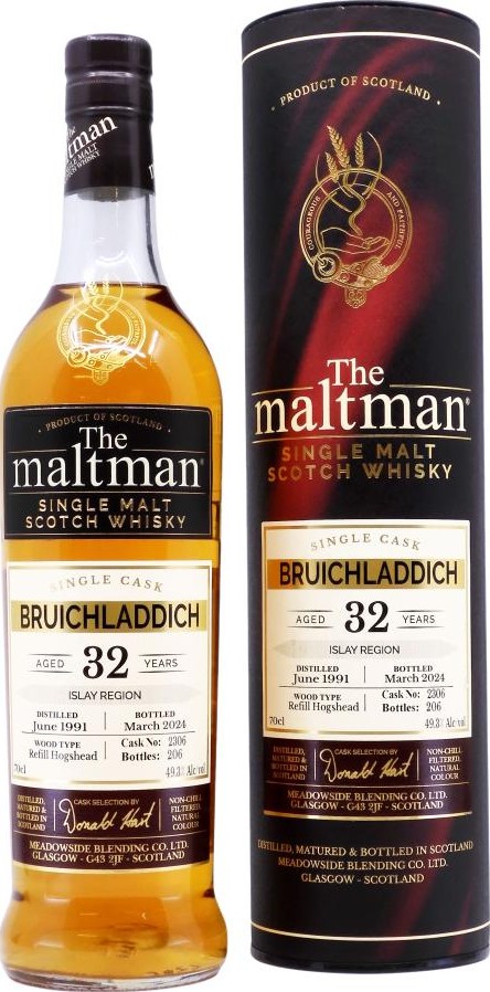 Bruichladdich 1991 MBl The Maltman 49.3% 700ml