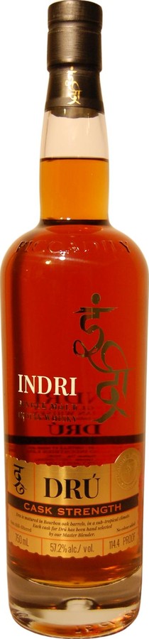 Indri Dru Cask Strength 57.2% 750ml