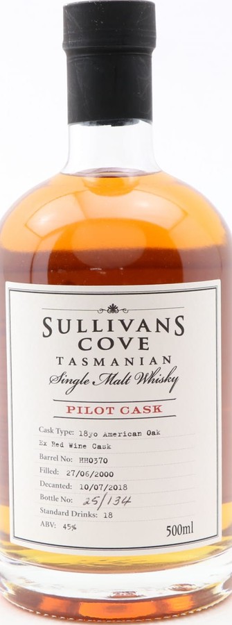 Sullivans Cove 2000 Pilot Cask Distillery exclusive 45% 500ml