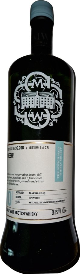 Linkwood 2013 SMWS 39.298 Fresh 56.6% 700ml