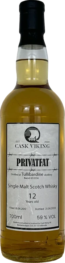 Tullibardine 2012 F.dk Privatfat Cask Viking 59% 700ml