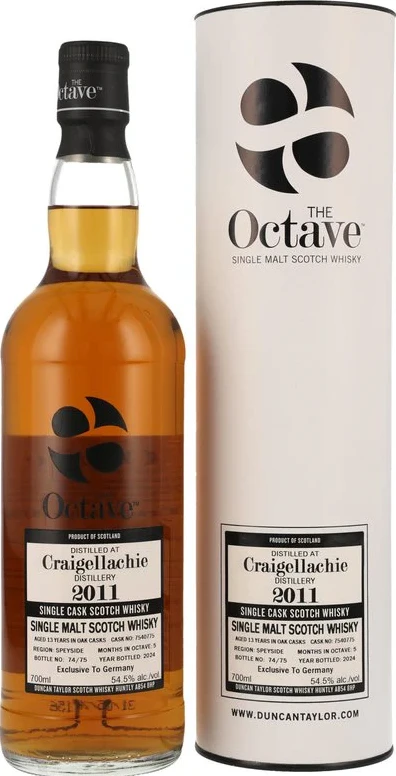 Craigellachie 2011 DT The Octave Exclusive to Germany 54.5% 700ml