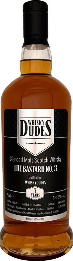 Blended Malt Scotch Whisky 2016 WDS The Bastard No.3 58.6% 700ml