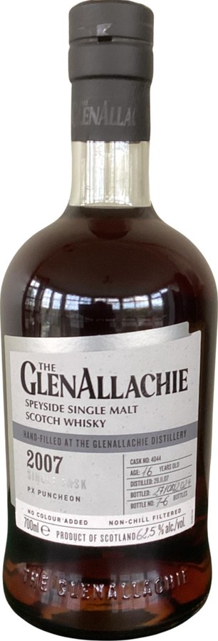 Glenallachie 2007 Handfilled At The Distillery 62.5% 700ml