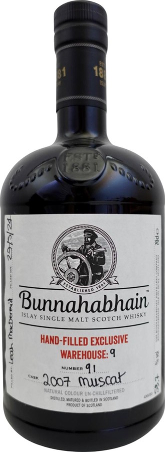 Bunnahabhain 2007 Warehouse 9 Hand-Filled Exclusive 53.7% 700ml