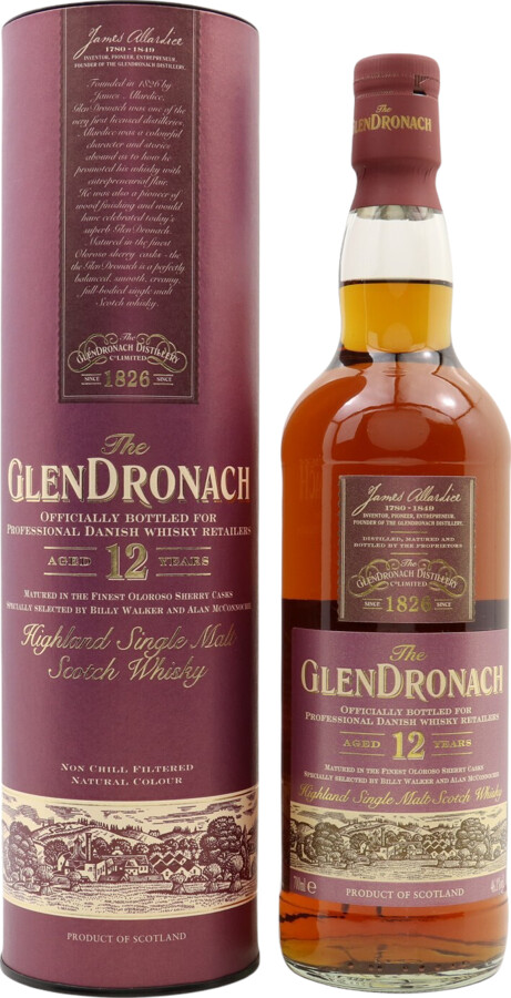 Glendronach Oloroso Sherry Casks 12yo Professional Danish Whisky Retailers 46.1% 700ml