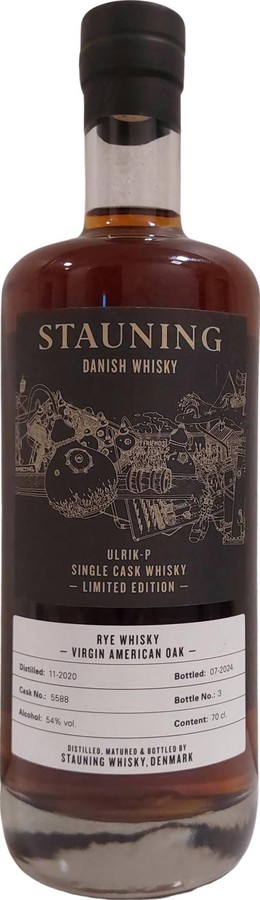 Stauning 2020 Single Cask Whisky Limited Edition ULRIK-P 54% 700ml