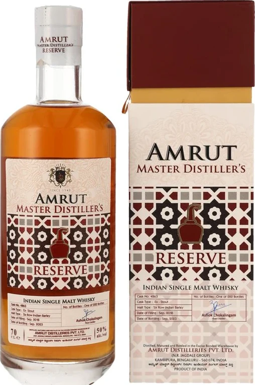 Amrut 2018 Master Distiller's Reserve 50% 700ml