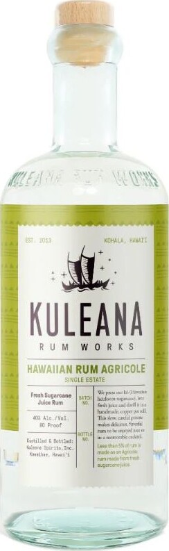 Kuleana Spirits Hawaiian Rum Agricole 40% 750ml