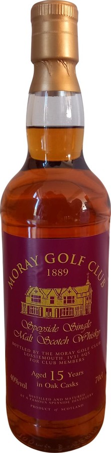 Speyside Single Malt Scotch Whisky 15yo UD Moray Golf Club 40% 700ml