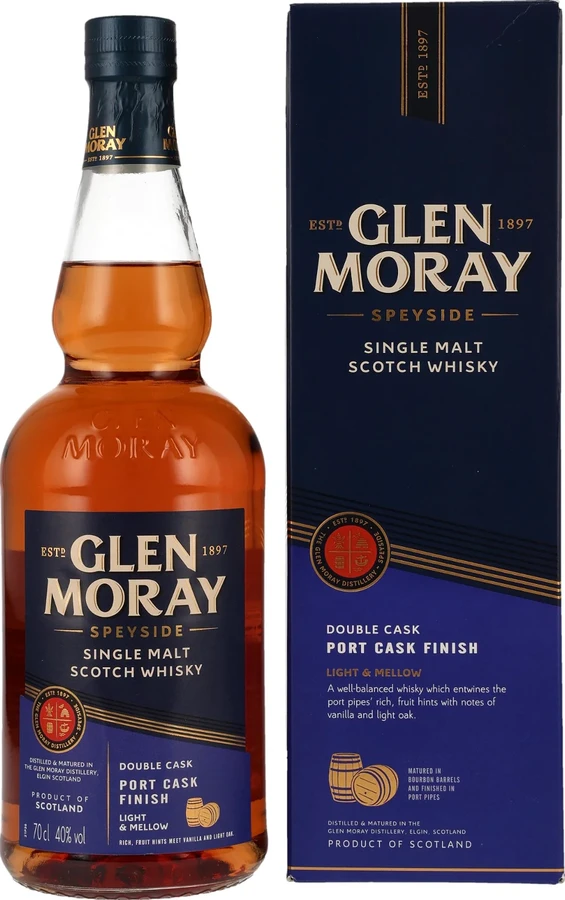 Glen Moray Double Cask Port Cask Finish 40% 700ml