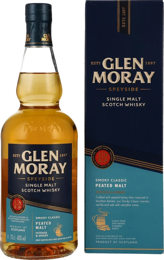 Glen Moray Smoky Classic Peated Malt 40% 700ml