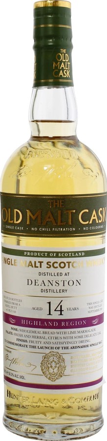 Deanston 2009 HL The Old Malt Cask to commemorate the launch of The Ardnahoe single malt 50% 700ml