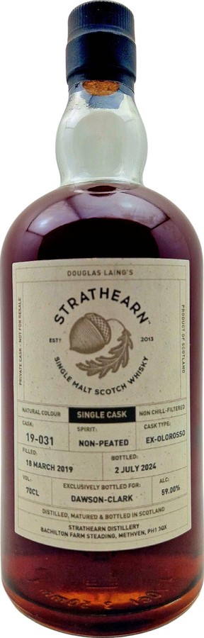 Strathearn 2019 Single Cask Dawson Clark 59% 700ml