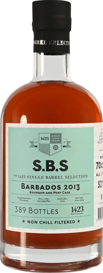 S.B.S 2013 Barbados Bourbon And Port Cask 11yo 52% 700ml