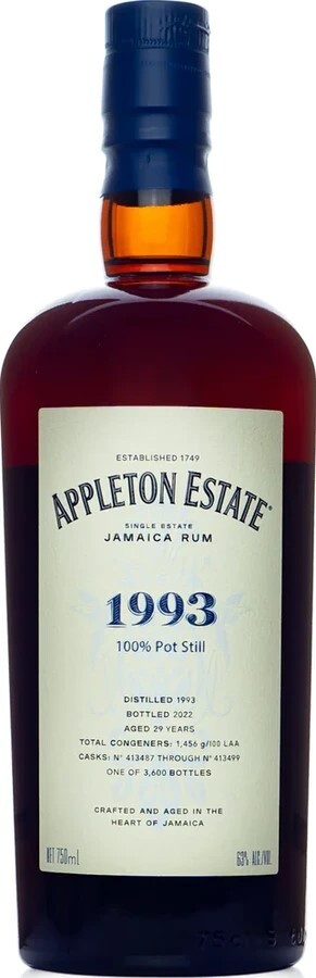 Appleton Estate 1993 Jamaica Hearts Collection 29yo 63% 750ml