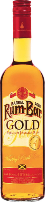 Rum Bar Gold Premium Worthy Park Jamaica Barrel Aged 4yo 40% 700ml
