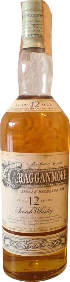 Cragganmore 12yo Two Part Label 40% 700ml