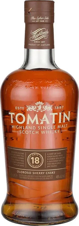 Tomatin 18yo Oloroso Sherry Casks 46% 750ml