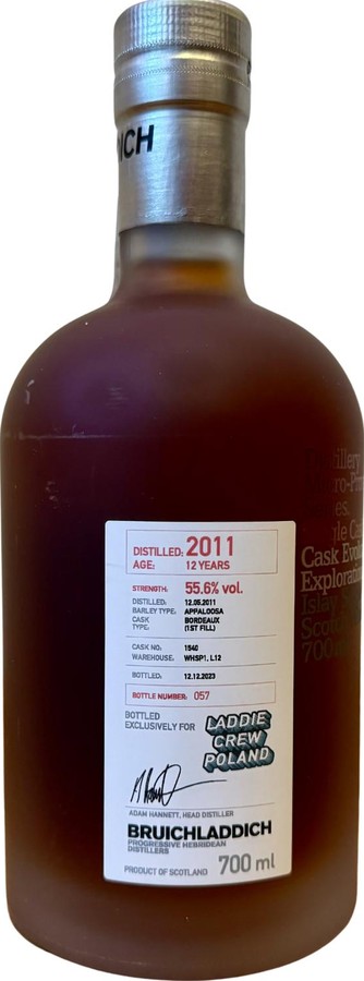 Bruichladdich 2011 Micro Provenance Series Laddie Crew Poland 55.6% 700ml