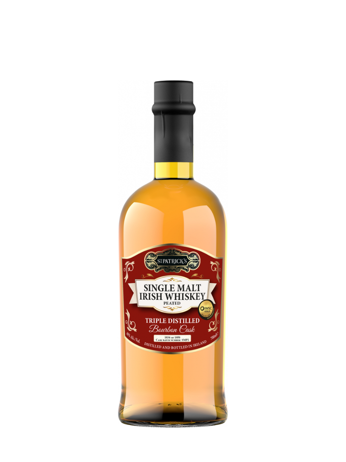 St. Patrick's Peated Single Malt Irish Whisky Small Batch Series Triple Distilled 45% 700ml