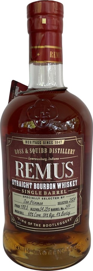 Remus Straight Bourbon Whisky Single barrel 11th Avenue Liquor 54.25% 750ml