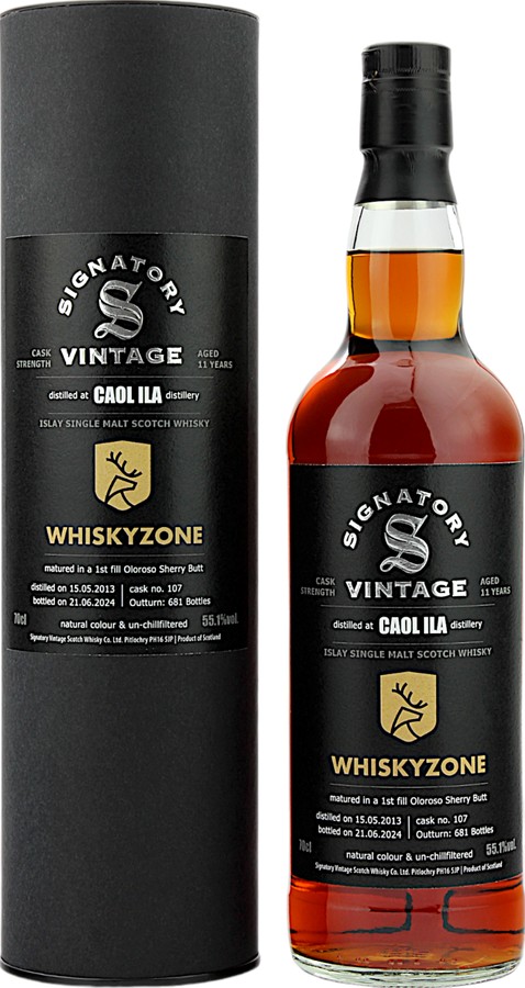 Caol Ila 2013 SV Vintage Collection Cask Strength Whiskyzone 55.1% 700ml