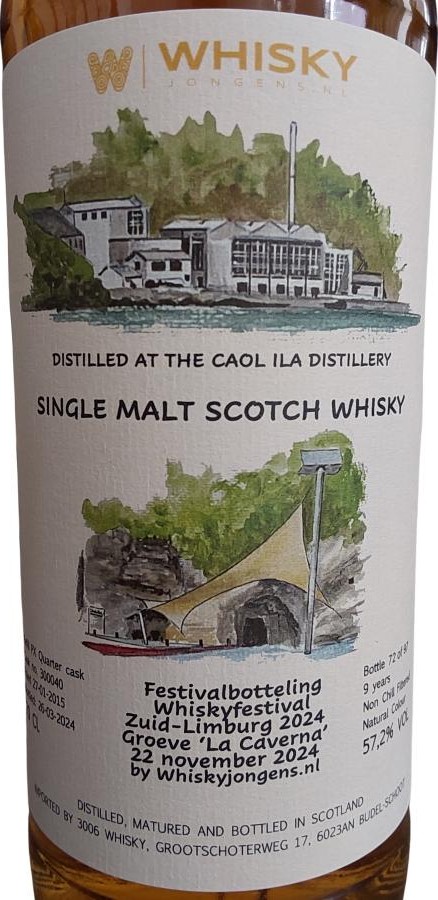 Caol Ila 2015 3W Festival Zuid-Limburg La Caverna 57.2% 700ml