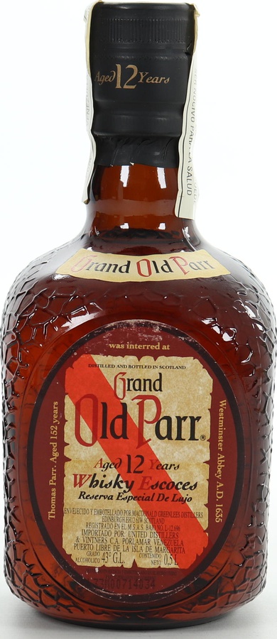Grand Old Parr 12yo Blended Scotch Whisky Reserva Especial De Lujo 43% 500ml