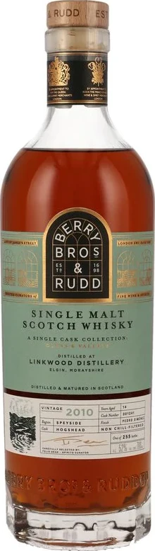 Linkwood 2010 BR A Single Cask Collection: Glens & Valleys 52% 700ml