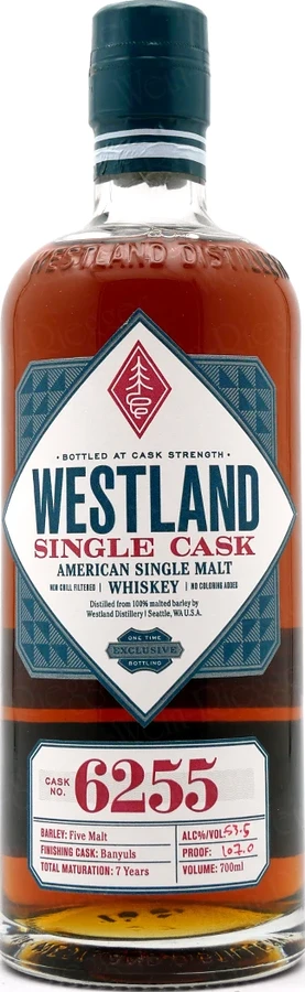 Westland 7yo Single Cask Release 53.5% 700ml