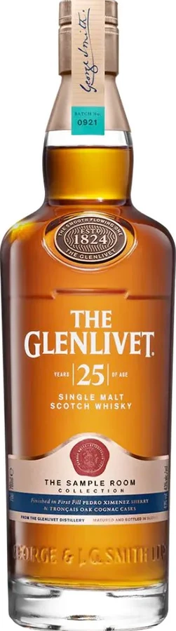 Glenlivet 25yo The Sample Room Collection 1st-Fill Pedro Ximenez Sherry & Cognac Finish 43% 700ml