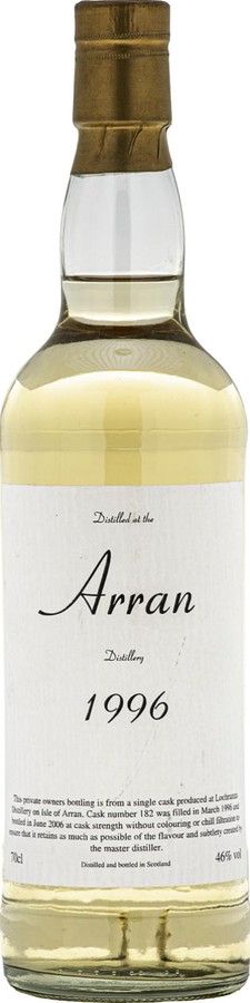 Arran 1996 Private Cask Bottling 46% 700ml