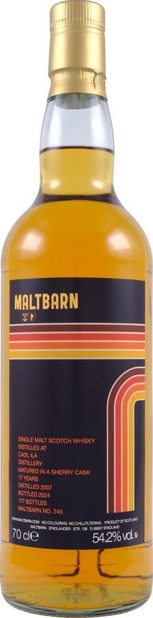 Caol Ila 2007 MBa No. 245 54.2% 700ml